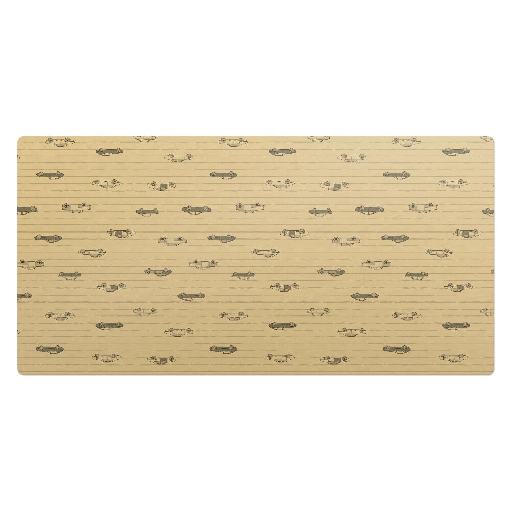 Mata ochronna na biurko Samoloty retro wzór