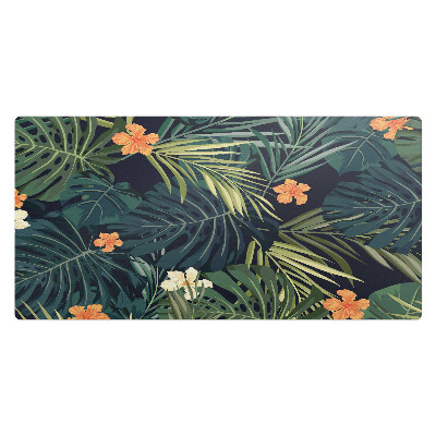 Duża podkładka na biurko dla dzieci Tropikalne liście kwiatu