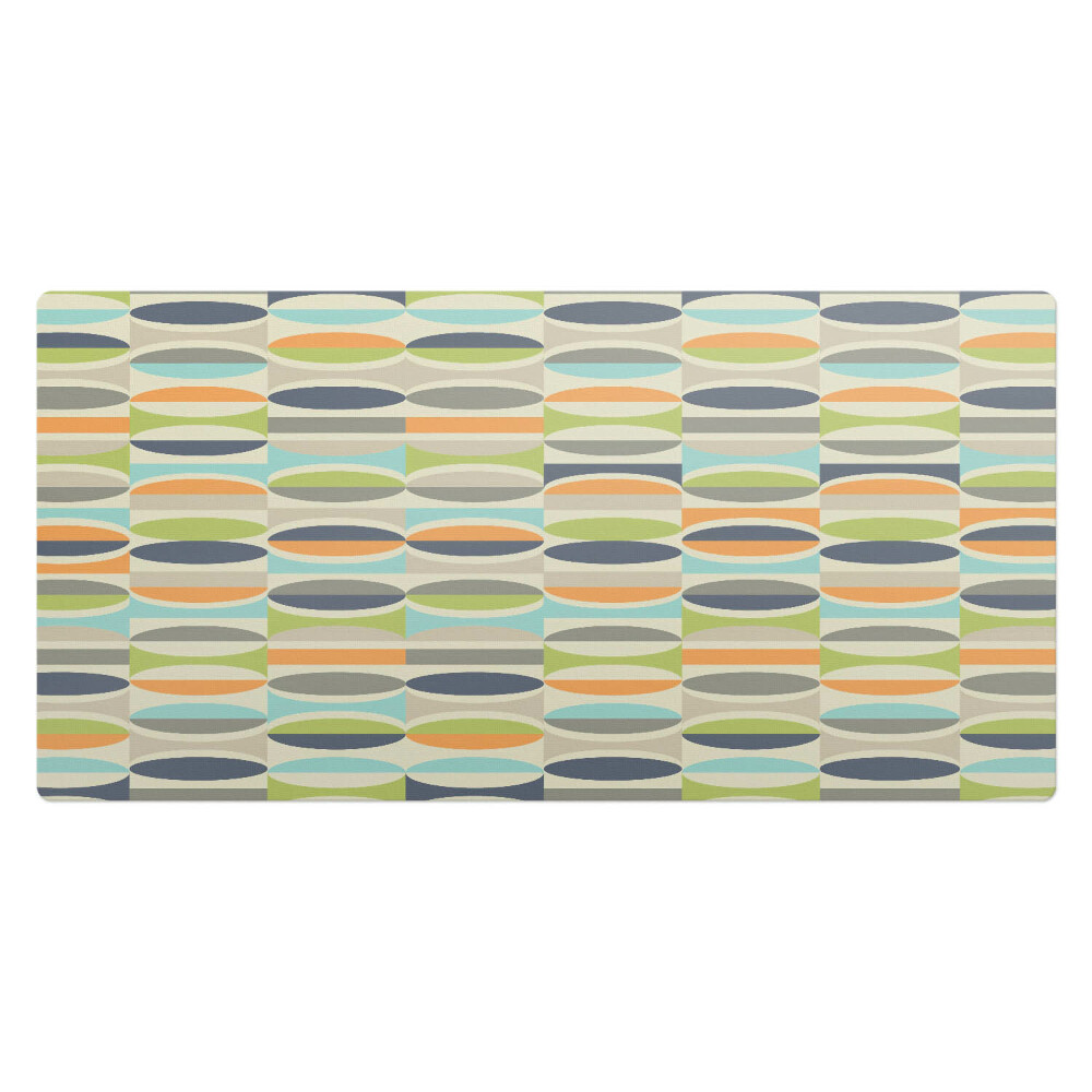 Duża podkładka na biurko dla dzieci Owalny wzór retro