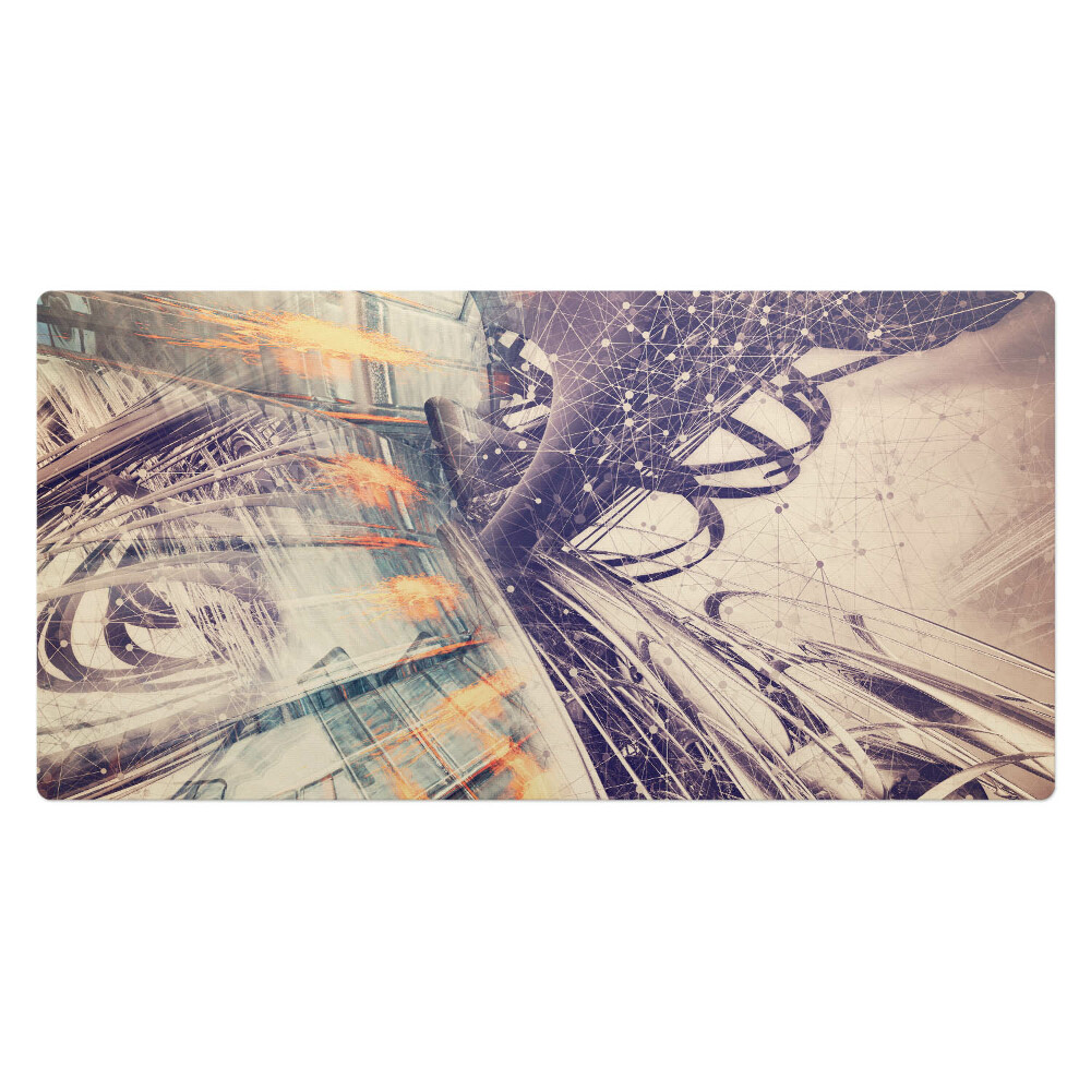 Duża podkładka na biurko dla dzieci Abstrakcyjna sieć linii