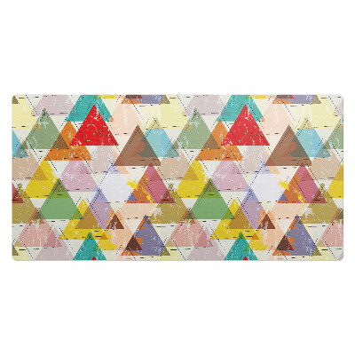 Duża podkładka ochronna na biurko Kolorowe trójkąty retro