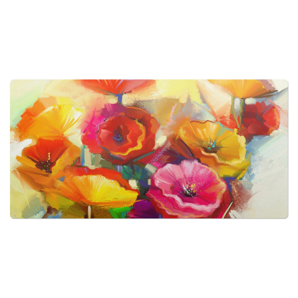 Mata na biurko Kwiaty w abstrakcji