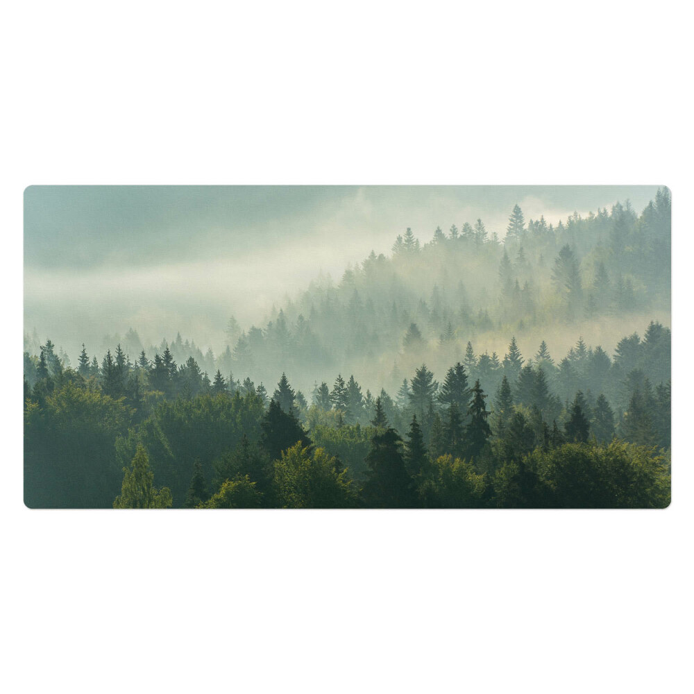 Duża podkładka na biurko dla dzieci Mglisty las o świcie