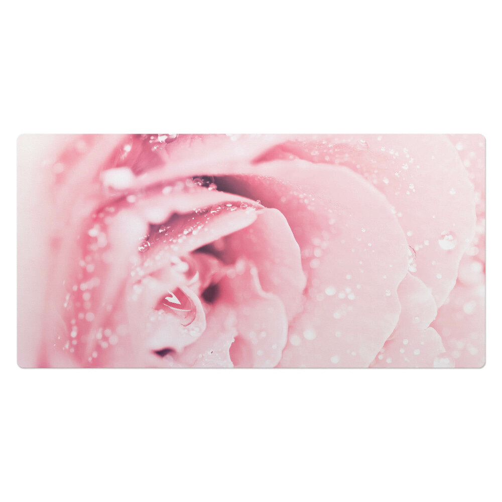 Mata ochronna na biurko Kwiat z kroplami