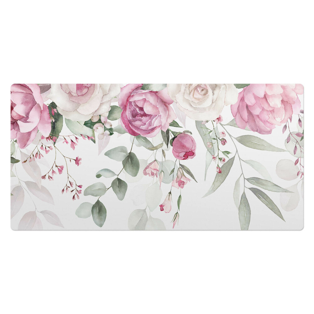 Podkładka na biurko Pastelowe kwiaty i liście