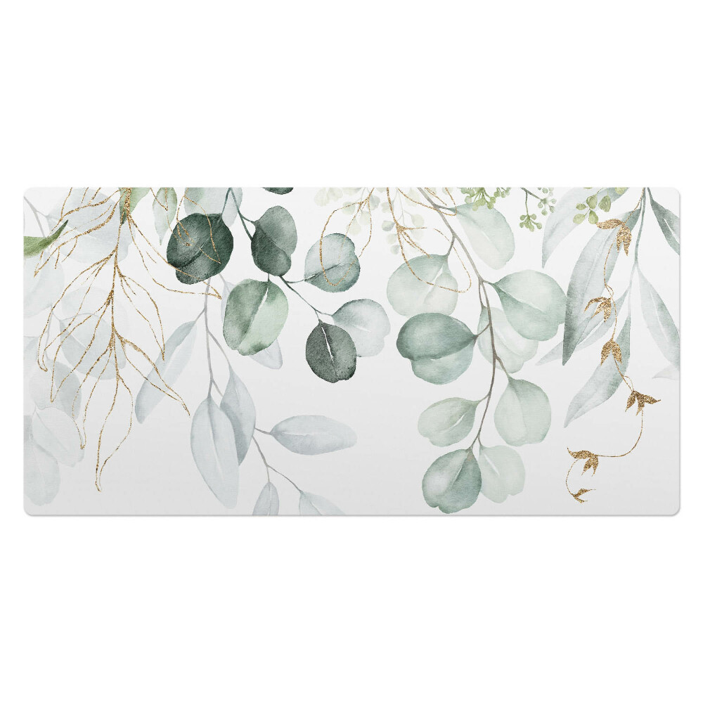 Duża podkładka na biurko Akwarela liście gałązki