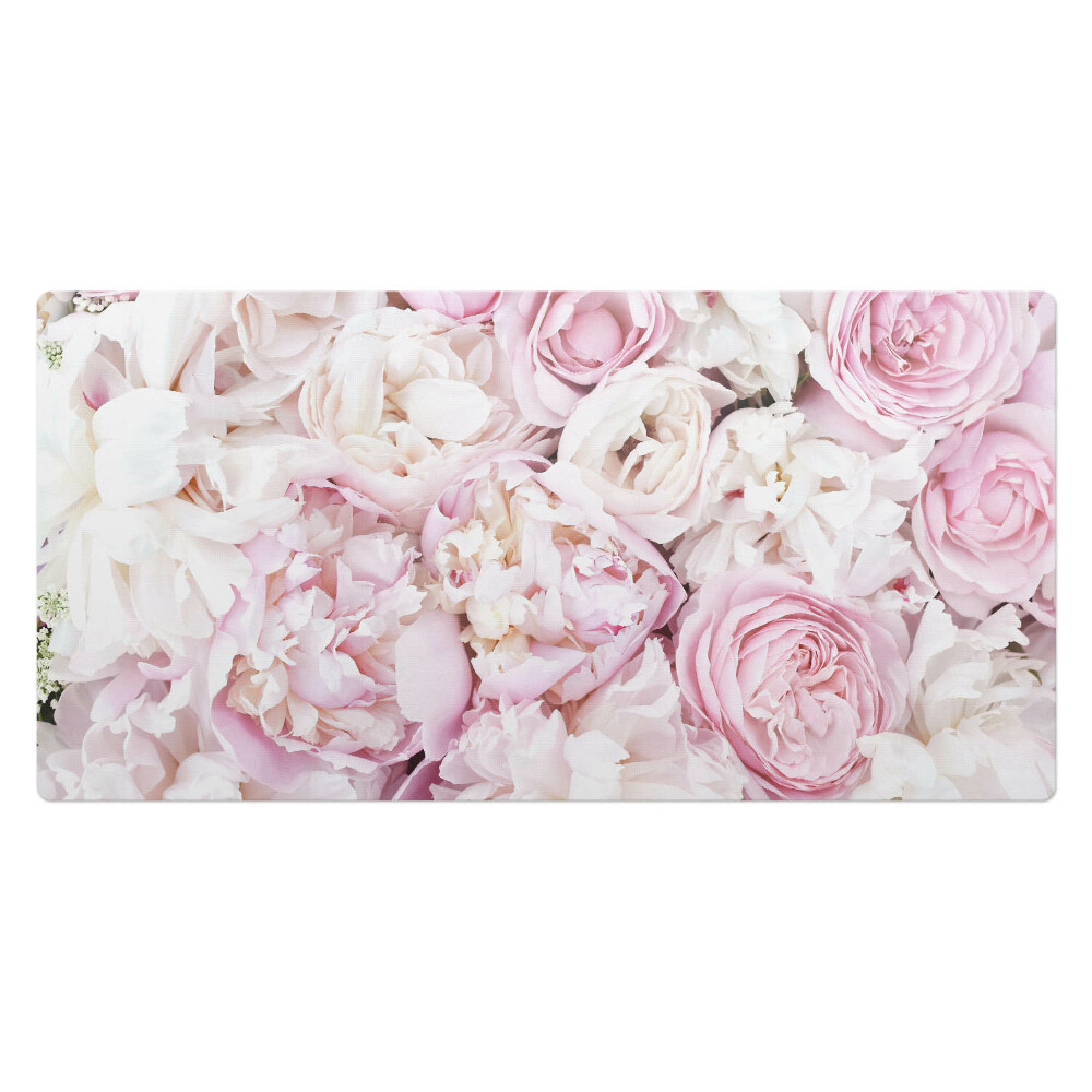 Mata na biurko Pastelowe piwonie