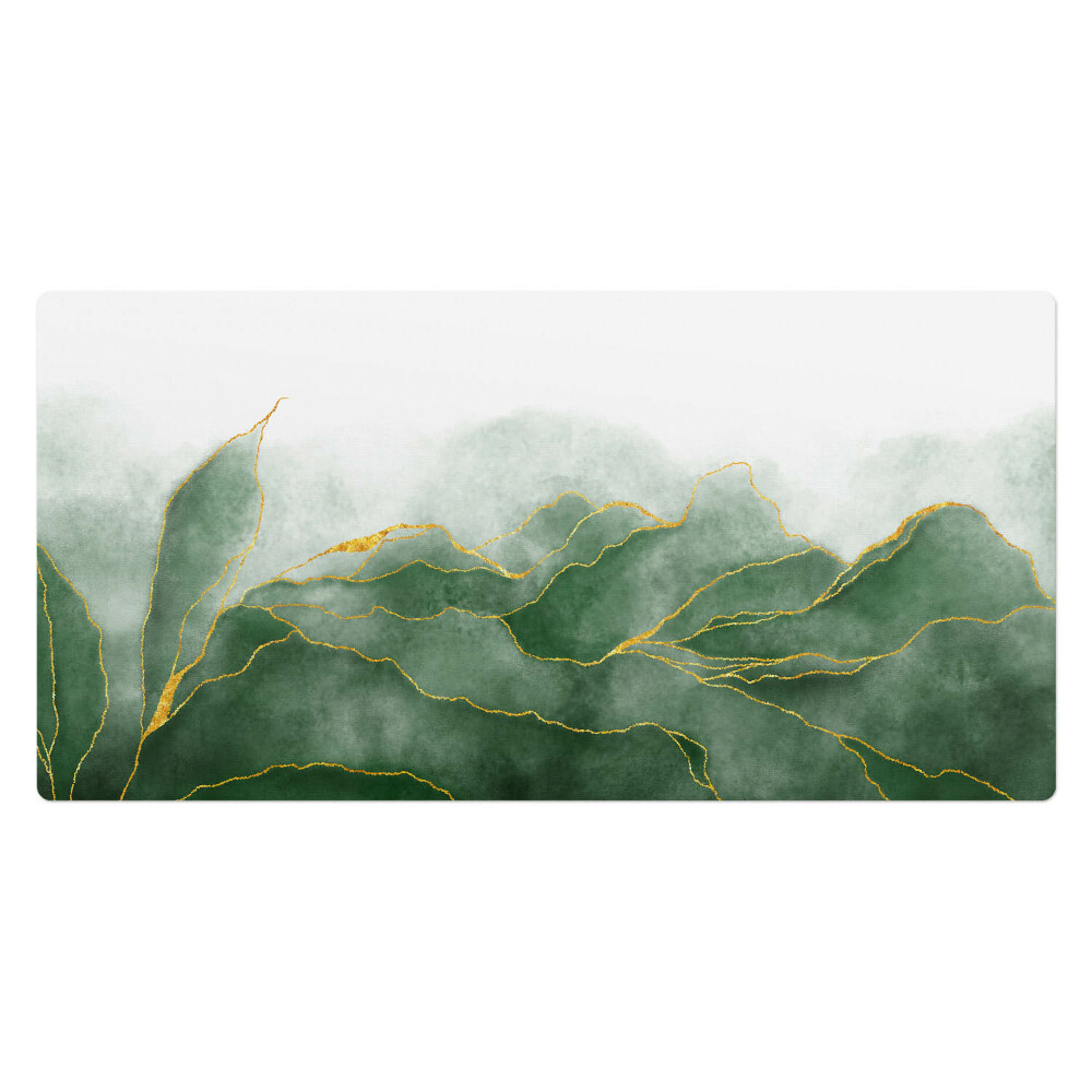 Mata na biurko Zielone fale sztuki