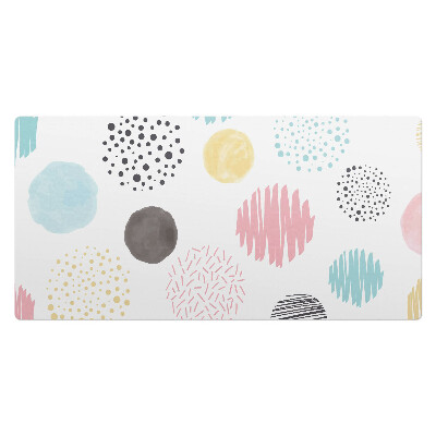 Podkład ochronny na biurko Kolorowe kółka i wzory