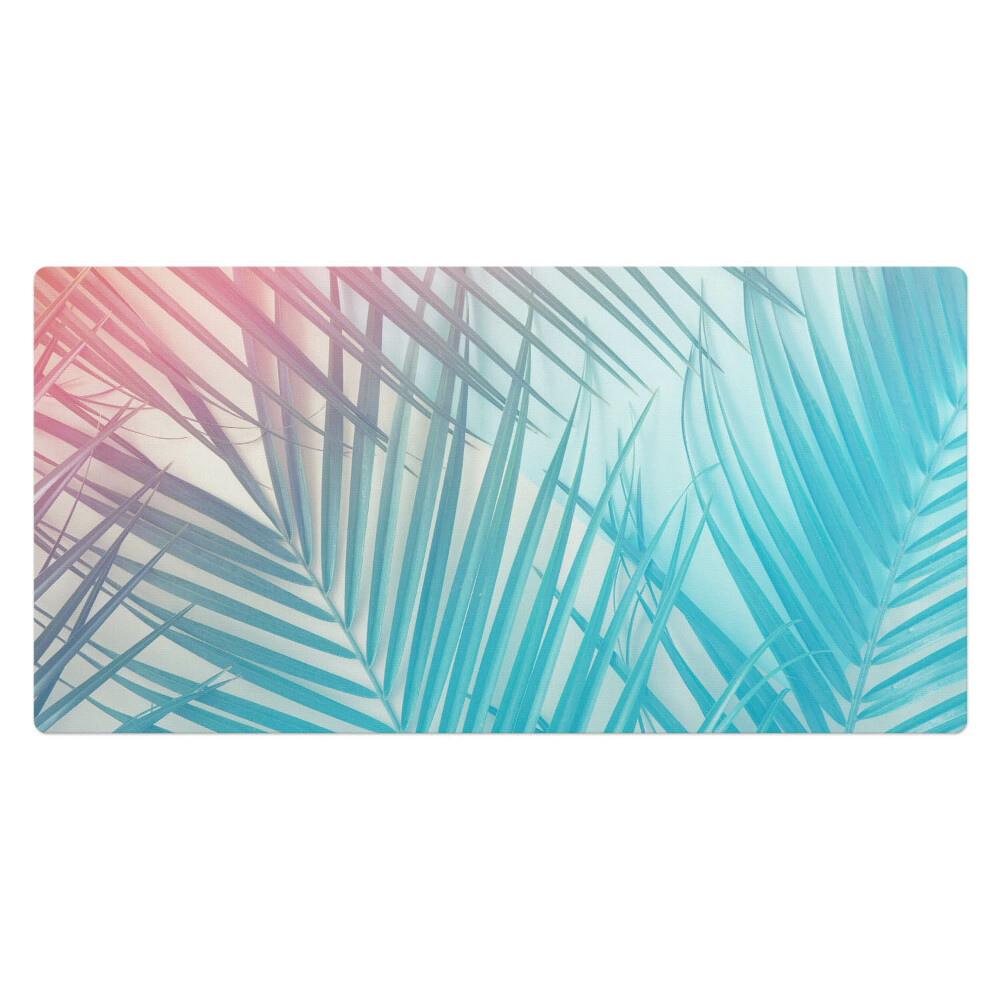 Mata na biurko Pastelowe liście palmy