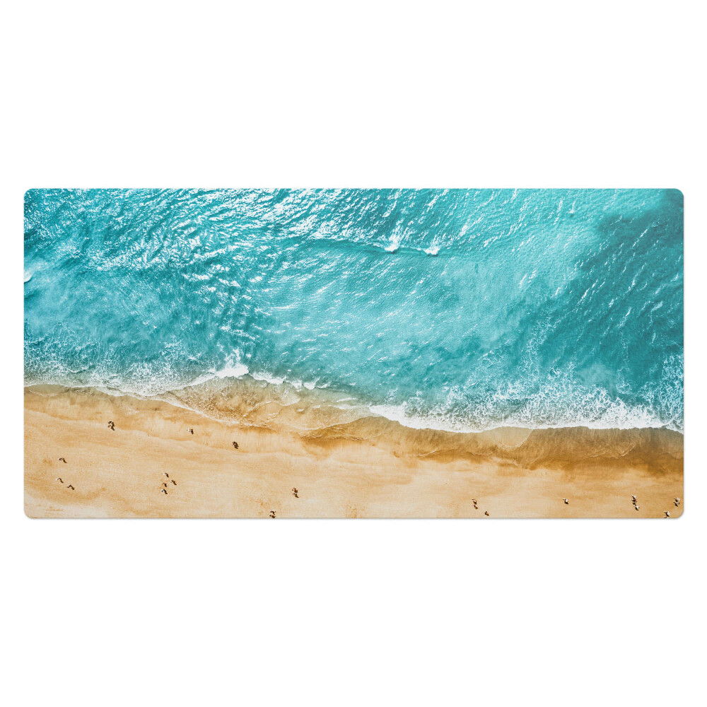 Mata na biurko Plaża i fale z lotu ptaka