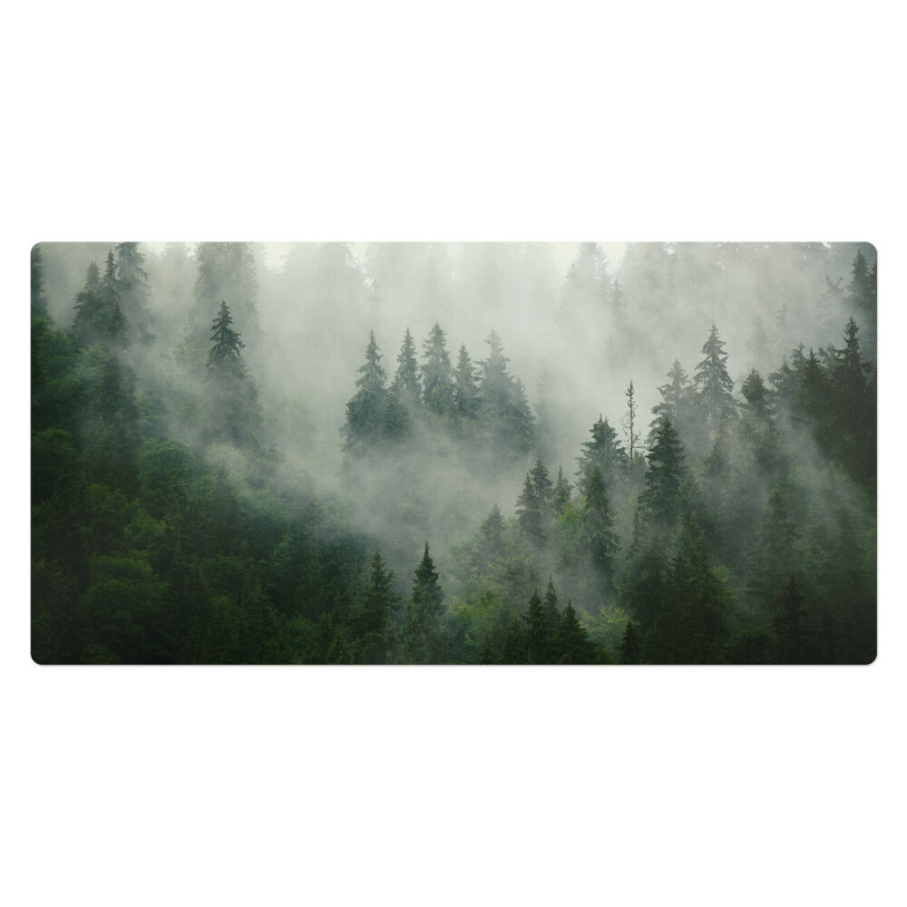 Podkład ochronny na biurko Mglisty las iglasty