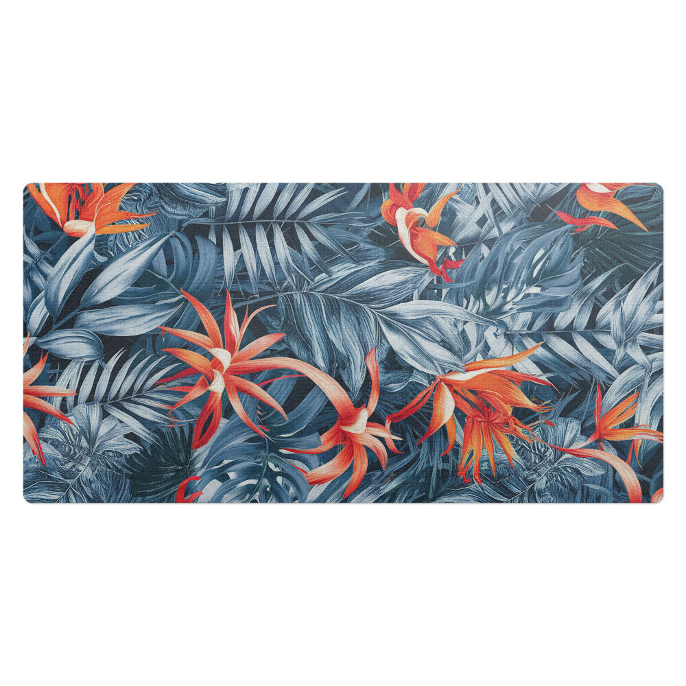 Mata ochronna na biurko Egzotyczne liście i kwiaty