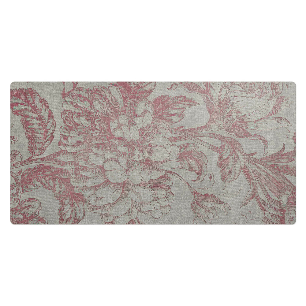 Duża podkładka na biurko dla dzieci Kwiatowy ornament retro