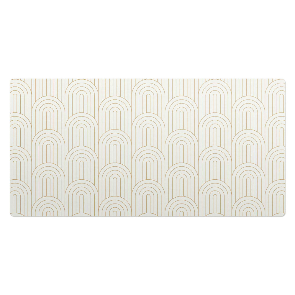 Mata ochronna na biurko Łukowy wzór retro