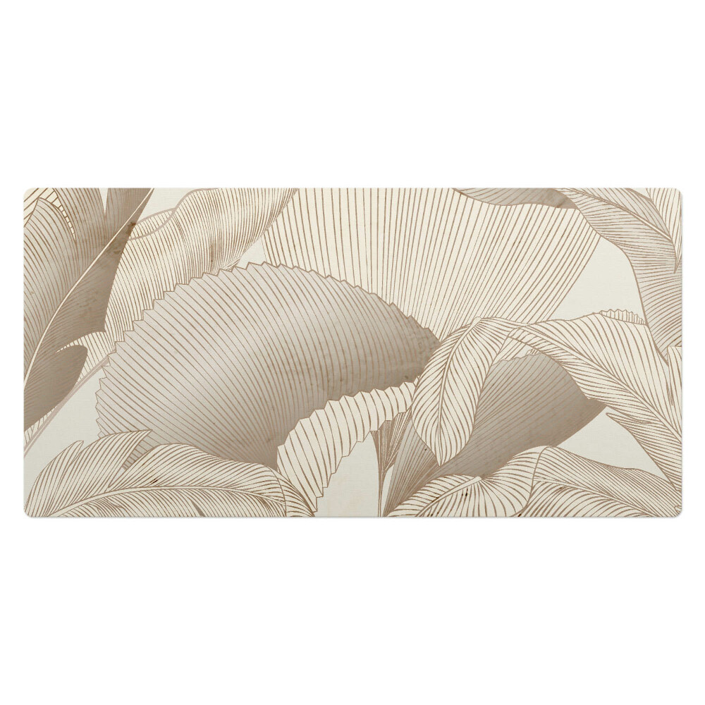 Mata ochronna na biurko Liście w delikatnych liniach