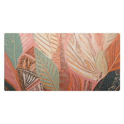 Duża podkładka ochronna na biurko Liście w abstrakcji