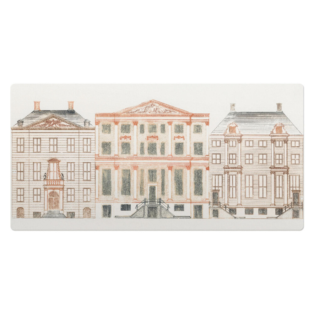 Duża podkładka na biurko dla dzieci Rysunek kamienic