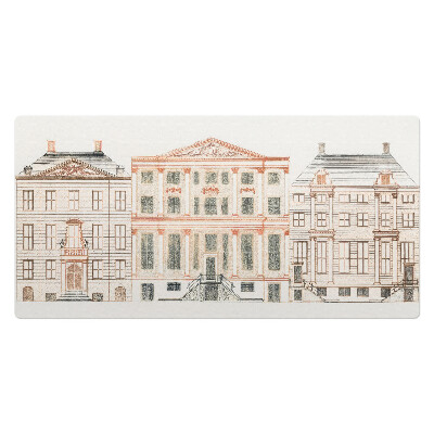 Duża podkładka na biurko dla dzieci Rysunek kamienic