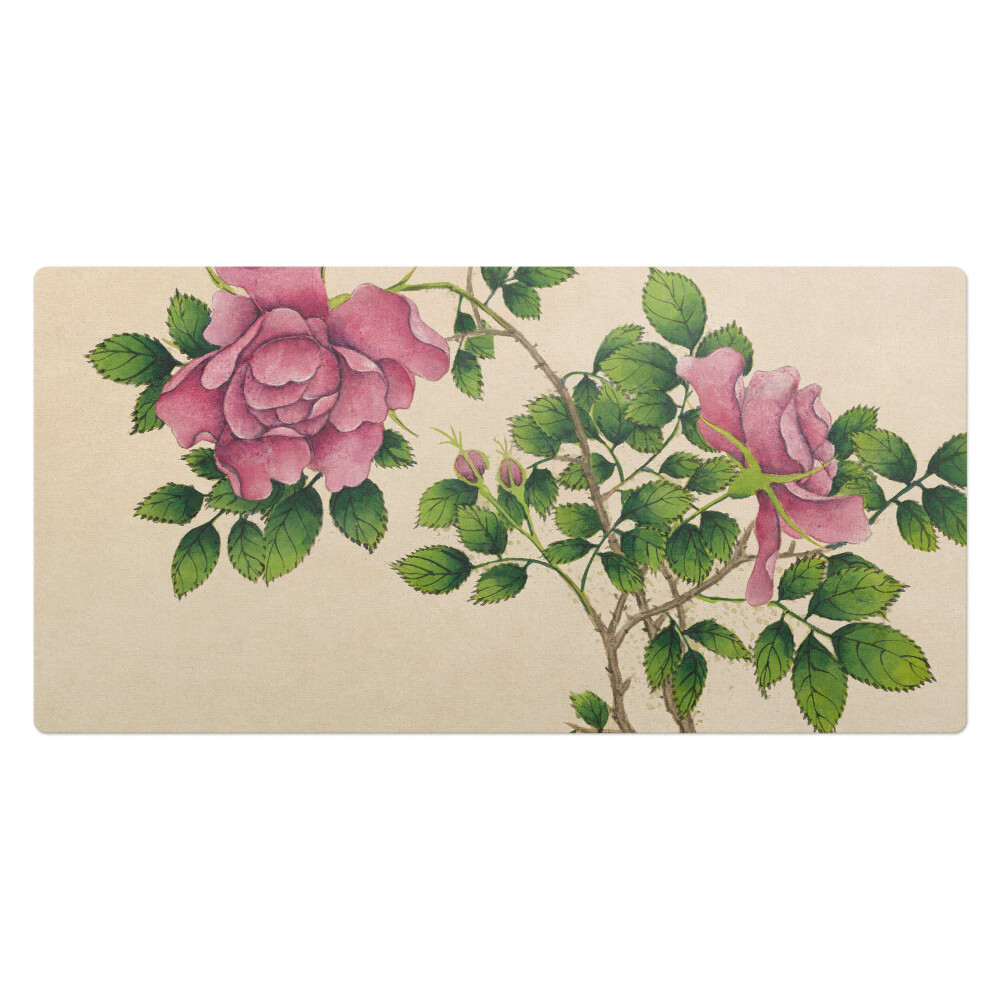 Duża podkładka ochronna na biurko Różany bukiet retro