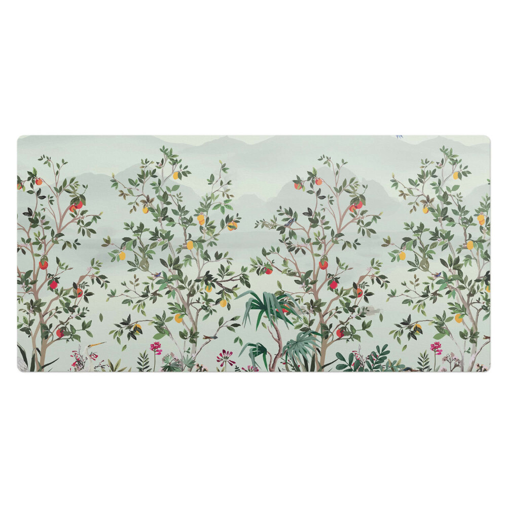 Mata ochronna na biurko Egzotyczne ptaki wśród drzew