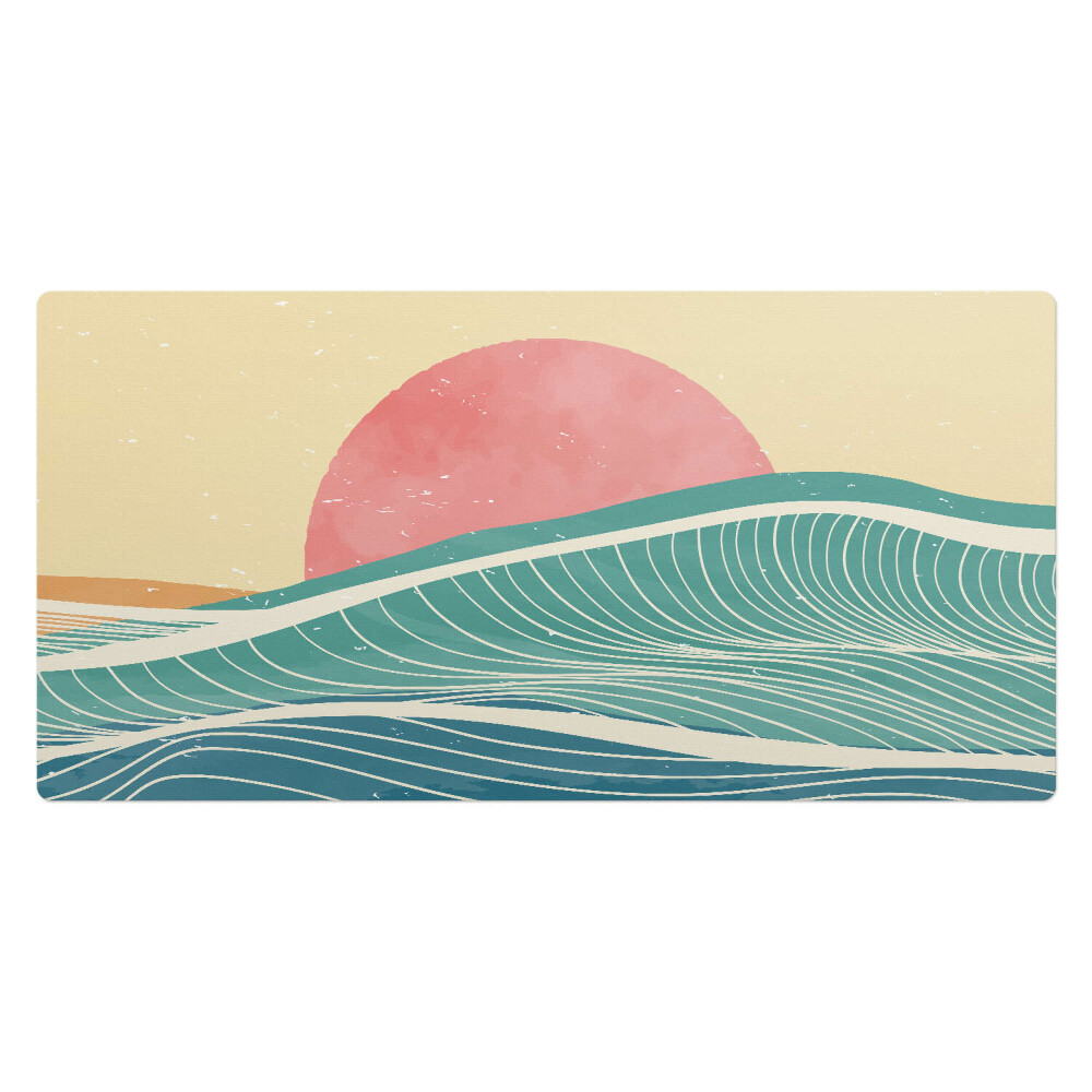 Podkładka na biurko Fale i zachód słońca