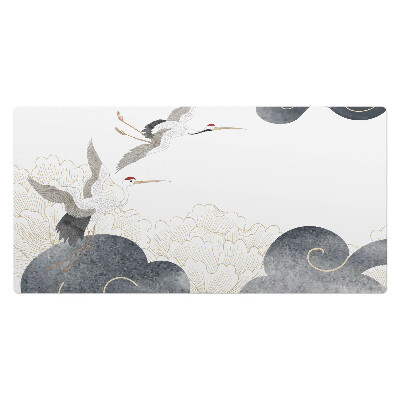 Mata ochronna na biurko Żurawie i chmury