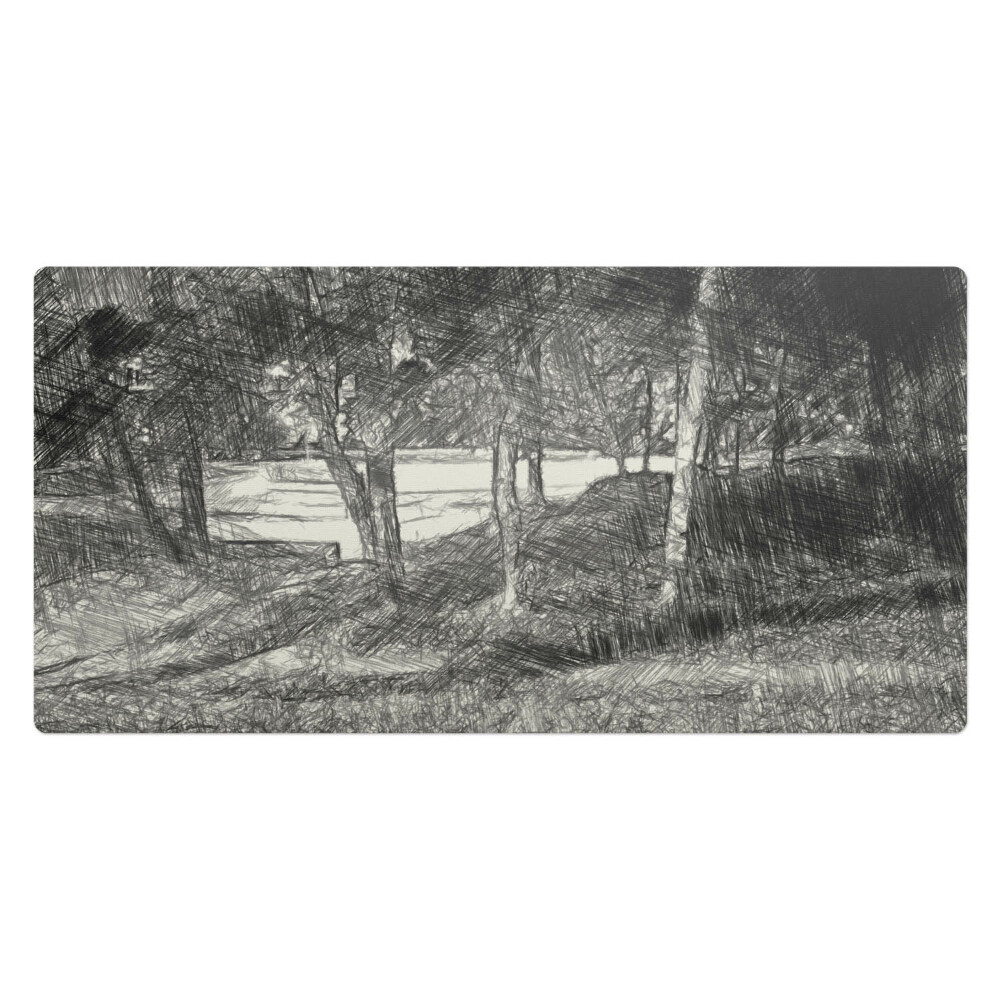 Mata na biurko Las w szkicu