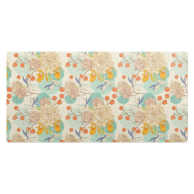 Duża podkładka ochronna na biurko Kwiatowy wzór retro