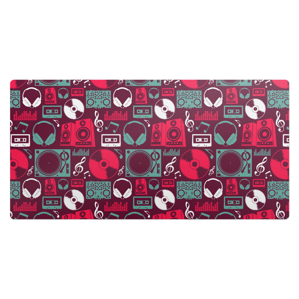 Mata ochronna na biurko Muzyczny wzór retro