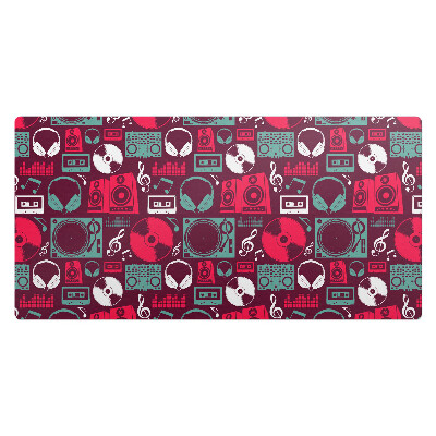 Mata ochronna na biurko Muzyczny wzór retro