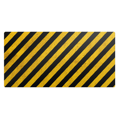 Mata na biurko Skośne pasy ostrzegawcze