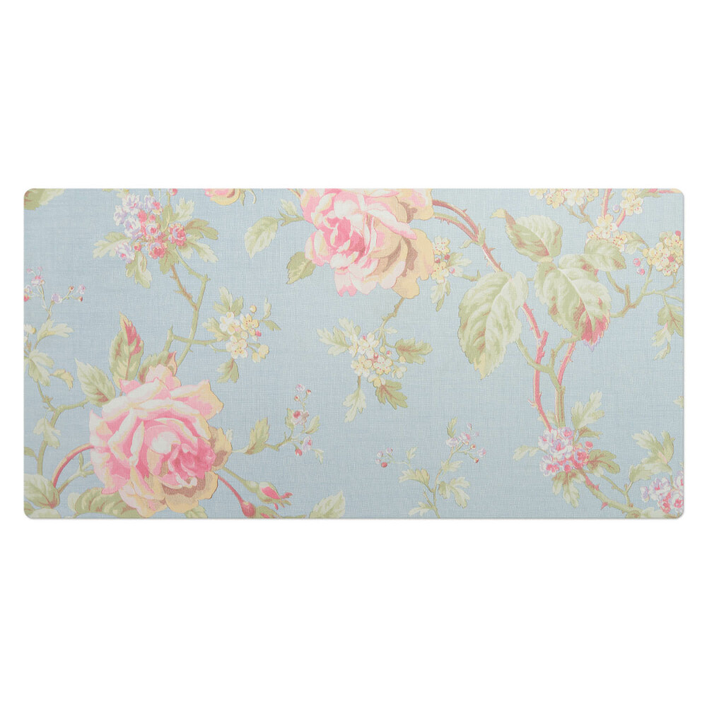 Mata na biurko Kwiaty na pastelowym tle