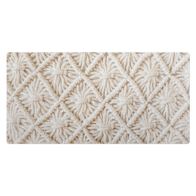 Mata na biurko Makramowa struktura kwiatowa