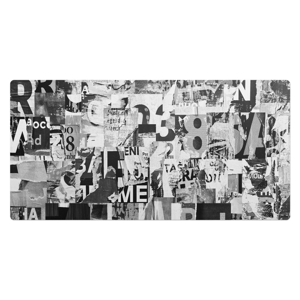 Podkładka na całe biurko Kolaż z liter i cyfr