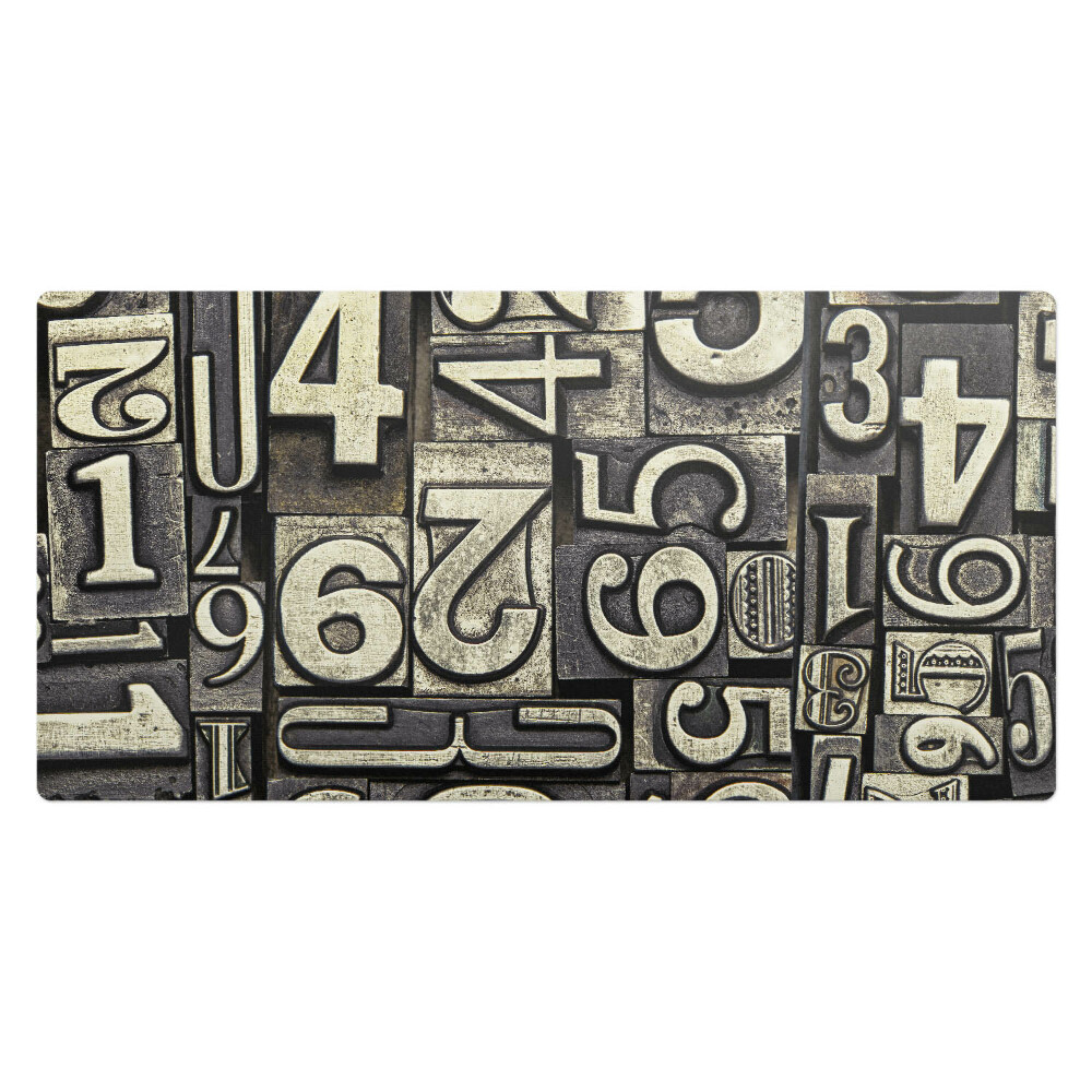 Podkładka na całe biurko Styl retro cyfry