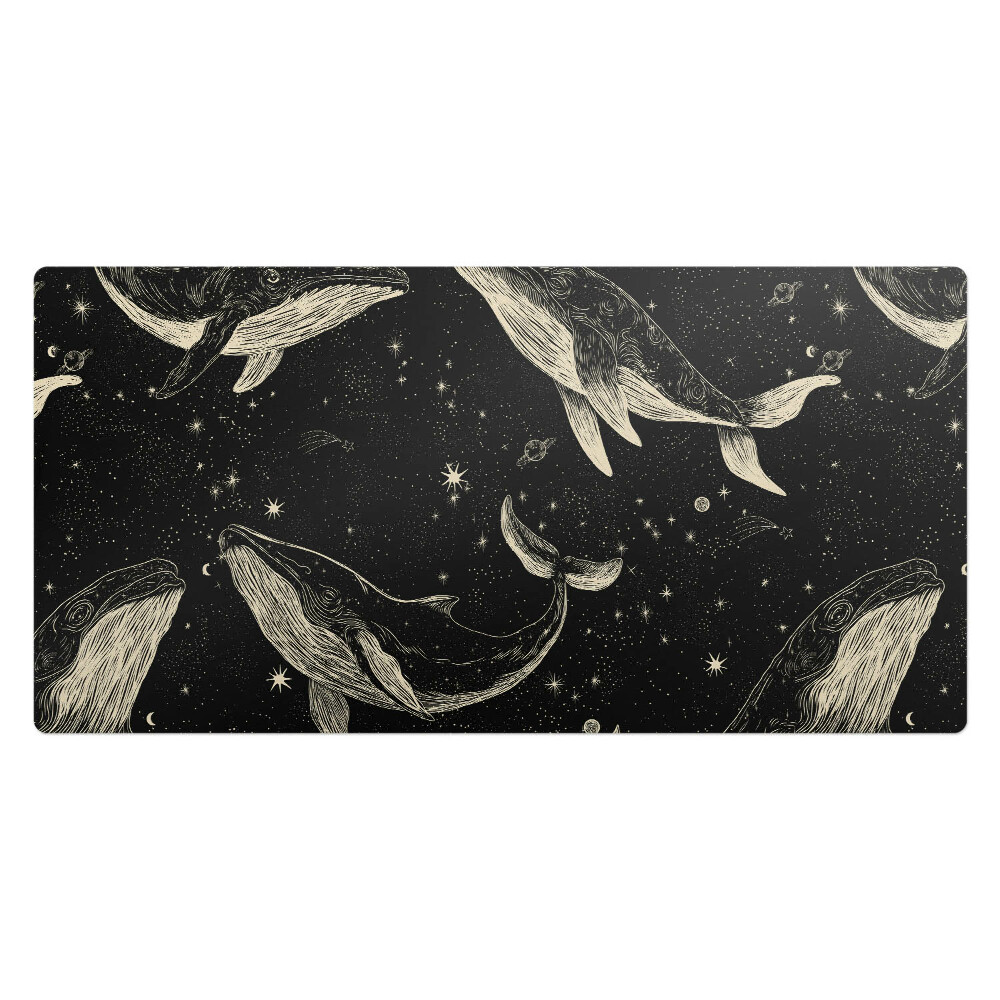 Duża podkładka na biurko Wieloryby w kosmosie