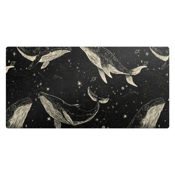 Duża podkładka na biurko Wieloryby w kosmosie