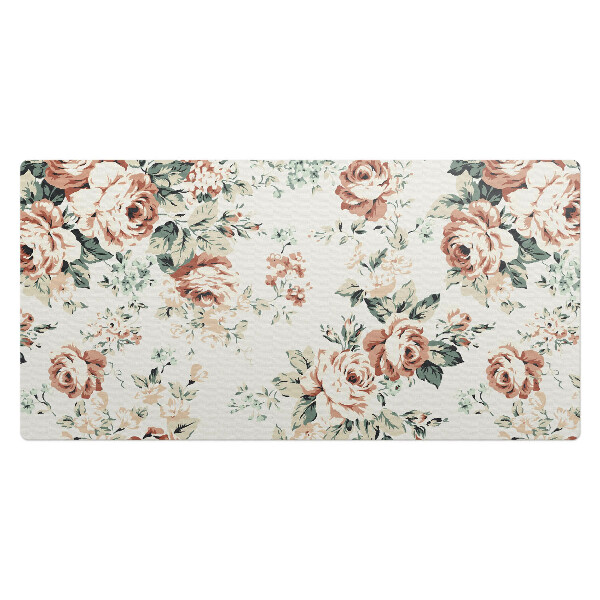 Mata ochronna na biurko Kwiatowy wzór retro