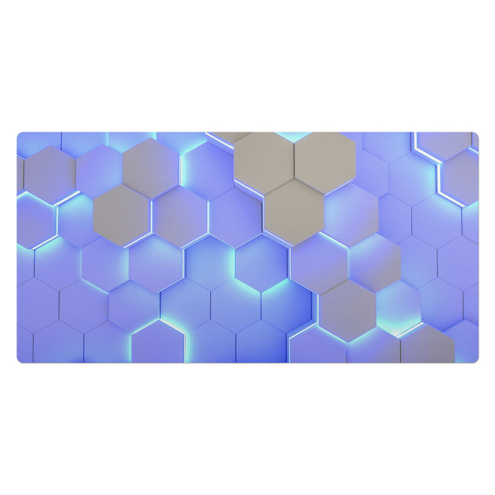 Mata na biurko Podświetlone heksagony