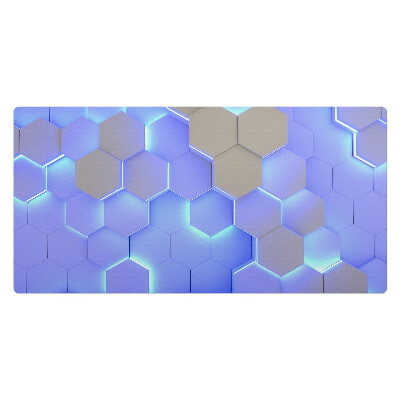 Mata na biurko Podświetlone heksagony