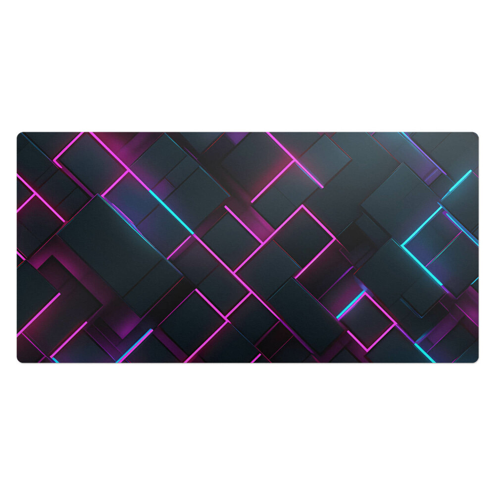 Mata na biurko Neonowe prostokąty