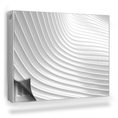 Mata magnesowa na kaloryfer Geometryczne jasne struktury, plisowanie