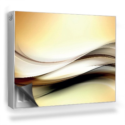 Mata magnesowa na kaloryfer Ciepła, opływowa abstrakcja geometryczna