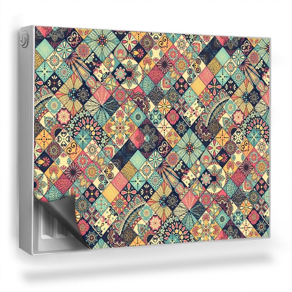 Mata magnetyczna na grzejnik Kolorowe kafelki wzory geometryczne kwiatowe