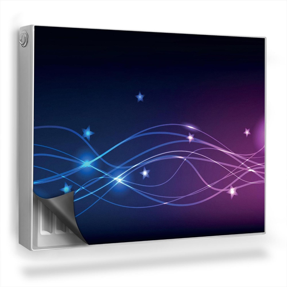 Mata magnesowa na kaloryfer Nowoczesny wzór linii i świateł neonów