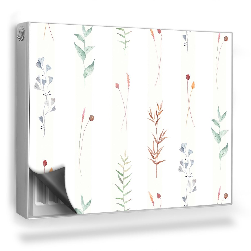 Mata magnesowa na kaloryfer Delikatne pastelowe rośliny listki boho