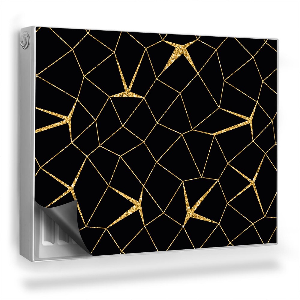 Mata magnetyczna na grzejnik Nieregularna siatka na czarnym tle