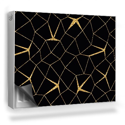 Mata magnetyczna na grzejnik Nieregularna siatka na czarnym tle