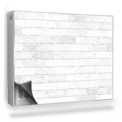 Mata magnetyczna na grzejnik Biała ceglana ściana